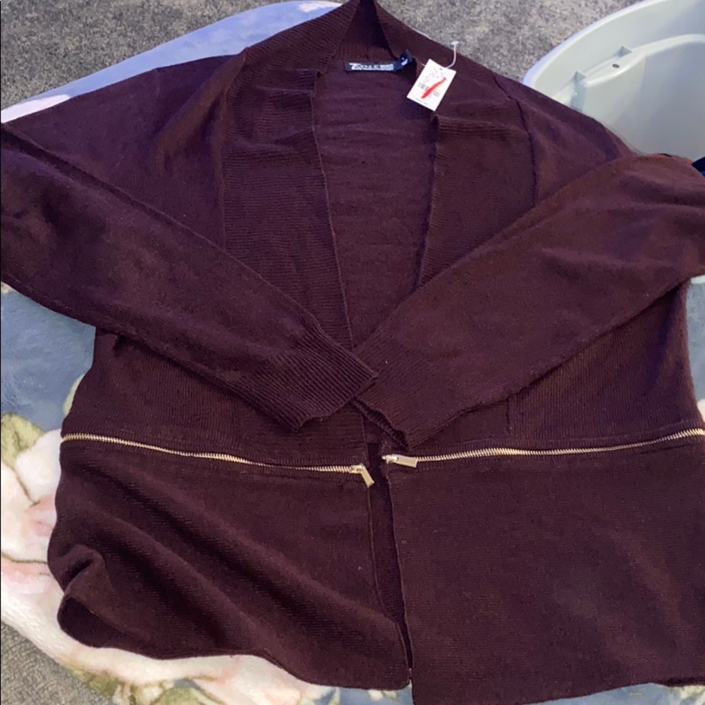 NY & CO MAROON WAIST ZIPPER NWT